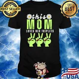 This Mom Loves Her Triplets Floral T-Shirt