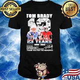 Tom Brady 12 23 Years 2000-2023 thank you for the memories signature shirt