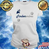 Top timber wolves sport basketball s Ladies tee