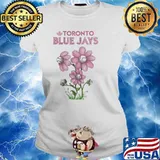 Toronto Blue Jays baseball flower s Ladies tee