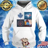 Toronto Blue Jays Toronto Maple Leafs Hockey Turnpike License Plate Map Toronto Raptors s Hoodie