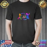 Two Geckos Tie Dye Peace Sign And Gecko T-Shirt