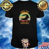 Vintage Save The Crocodile Wildlife Animal Lover T-Shirt