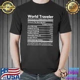 World Traveler Nutritional Factors Hard Working Critical Thinking T-Shirt