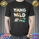 Young Wild 2 Year Old Zoo Birthday Jungle Animal Tiger Elephane Monkey T-Shirt
