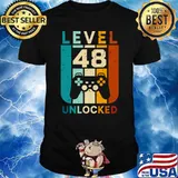 48 Level Unlocked Vintage Video Game Control T-Shirt Unisex