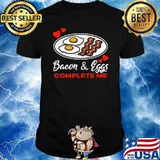 Bacon and eggs complete me breakfast hearts T-Shirt