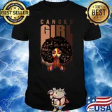 Black Women Birthday Melanin Cancer Girl Watercolor T-Shirt