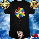 Blessed 3rd grade daisy color birthday T-Shirt