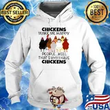 Chickens Make Me Happy People Why I Have Chicken Lover Poultry Farmer T-Shirt