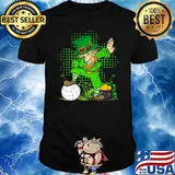 Dabbing Leprechaun Volleyball St Patricks Day T-Shirt