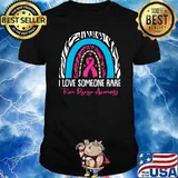 I Love Someone Rare Disease Awareness Zebra Ribbon Rainbow T-Shirt