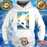 I'd Rather Be Snowboarding Chasing Sunset A Snowboarder's Mountain Vintage T-Shirt