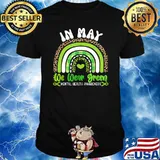 In May We Wear Green Mental Health Awareness Rainbow Leopard T-Shirt