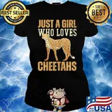 Just A Girl Who Loves Cheetahs African Savanna Zookeeper T-Shirt