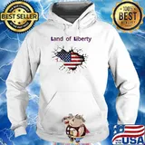 Land of liberty happy indipendence day wall american flag T-Shirt