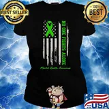 Mental Health Awareness No One Fights Alone American Flag T-Shirt