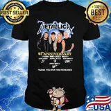Metalica 41th anniversary 1981 thank you for the memories signature shirt