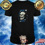 Music makes me feel alive blue skull T-Shirt