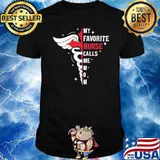 My favorite nurse calls me mom symbol wing shirt