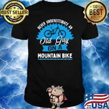 Never Underestimate An Old Guy On A Mountain Bike T-Shirt