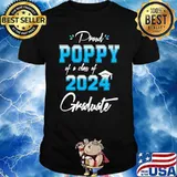 Proud Poppy Of A Class Of 2024 Graduate Senior 24 T-Shirt