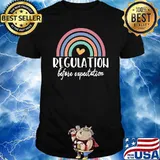 Regulation Before Expectation Rainbow Autism Awareness Special Education T-Shirt