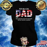 Republican Dad Like Regular Dad Trying Not To Raise Liberals Us Flag T-Shirt