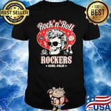 Rock n roll rocker Rebel Rules skull shirt