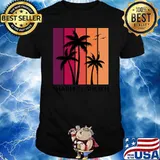 Sharm El Sheikh Vintage Sunset Palms Tree Birds T-Shirt