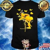Snoopy dad and children butterfly shirt