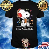 Snoopy Music and coffee shirt