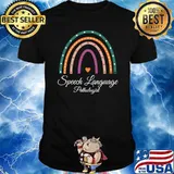 Speech language pathologist rainbow communication disorders T-Shirt