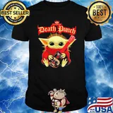Star Wars Baby Yoda hug Five Finger Death Punch 5FDP Guitar shirt