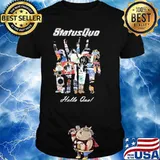 Status QUo hello Quo football signatures shirt