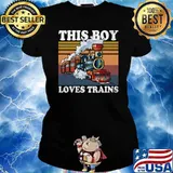 This Boy Loves Trains Vintage Train T-Shirt