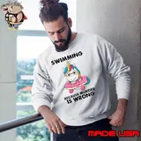 Unicorn swimming because murder is wrong T-Shirt