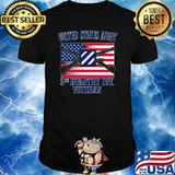 United States Army 3rd Infantry Division Veteran Guns American Flag T-Shirt