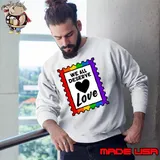 We All Deserve Love Rainbow Pride Stamp T-Shirt