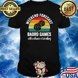 Weekend Forecast Board Games With A Chance Of Drinking Vintage T-Shirt