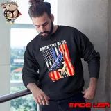 Back the blue american flag shirt