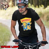 Denny's baby bear pooh and baby stitch shirt