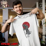 Red sun samurai blood moon shirt