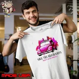 Save The Headlights For Breast Cancer Awareness Month Pink Car Watercolor shirt