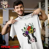 Floral Cow Flower Shirt