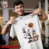 Harry Potter blood moon tree bats pumpkin halloween shirt