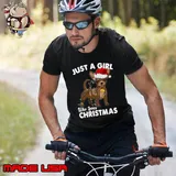 Just A Girl Who Loves Chihuahua Lights Christmas T-Shirt Unisex