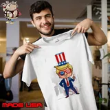 Oncle Sam Trump Happy Fourth Of July Trump Shirt