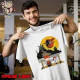 Snoopy Charlie Brown Sit Under Moon Baltimore Orioles Halloween Shirt