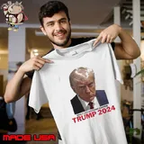 Trump Mugshot Smile Like Nothing Happen Trump 2024 Shirt Unisex